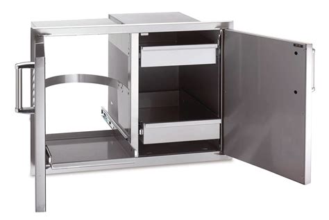 fire magic stainless steel cabinets|FireMagic Flush Mounted Double Doors with 2 Dual .